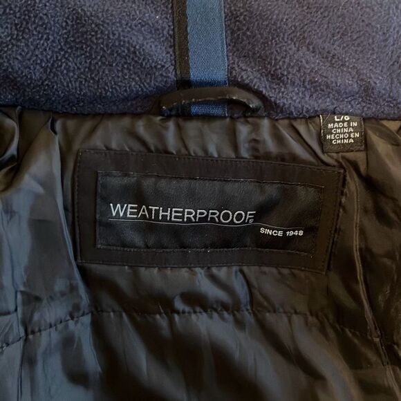 Weatherproof Black Waterproof Hooded Double Layer Parka Jacket Size Large - Picture 13 of 15